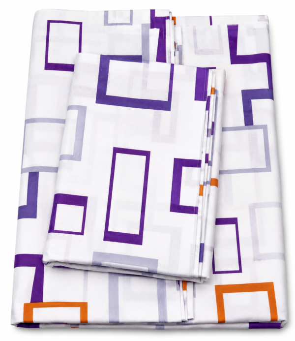 Purple Square Bedcover Set