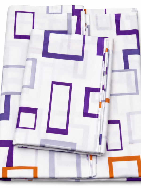 Purple Square Bedcover Set