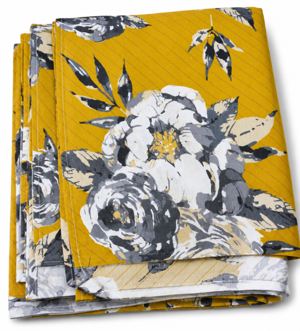 Mustard Floral Bedcover Set