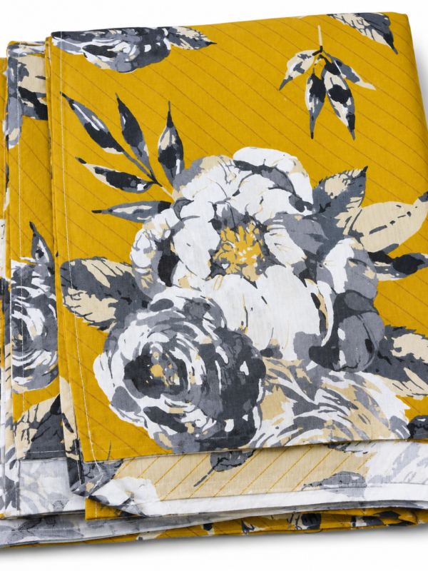 Mustard Floral Bedcover Set