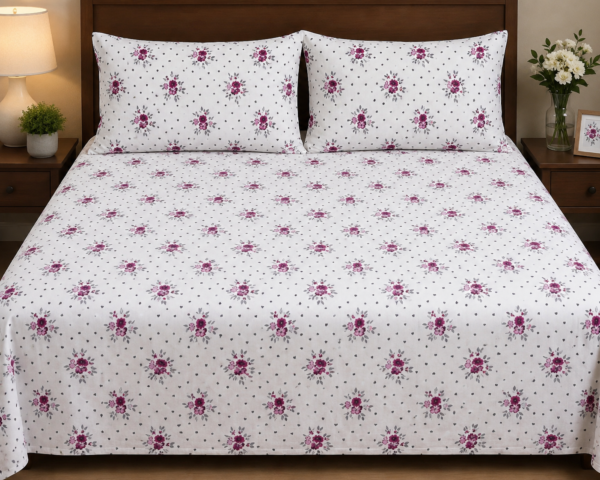 Soft Floral Bedsheet Set