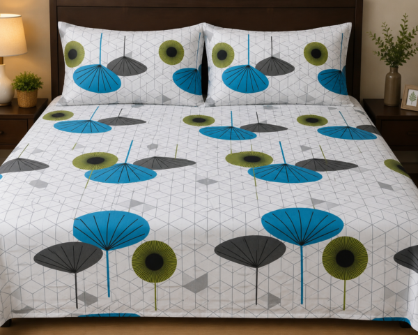 Umbrella Pattern Bedsheet Set