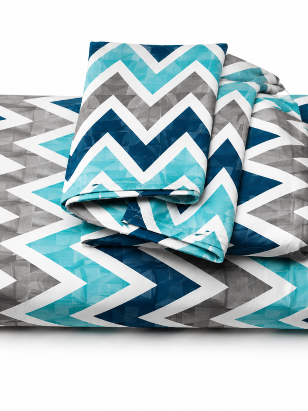 Chevron Elegance Pure Cotton Bedsheet Set
