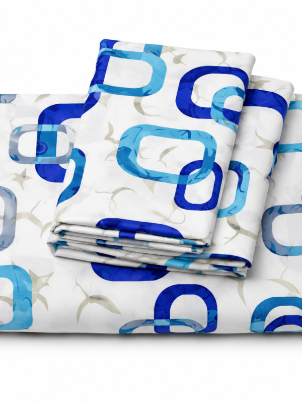 Blue Chain Bedcover Set