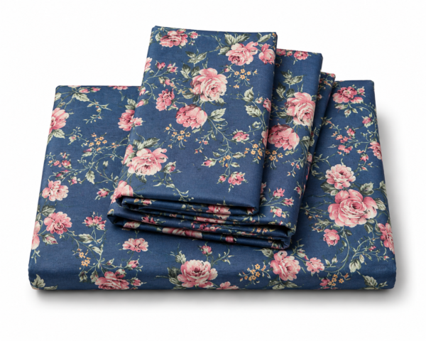 Blue Floral Bedcover Set