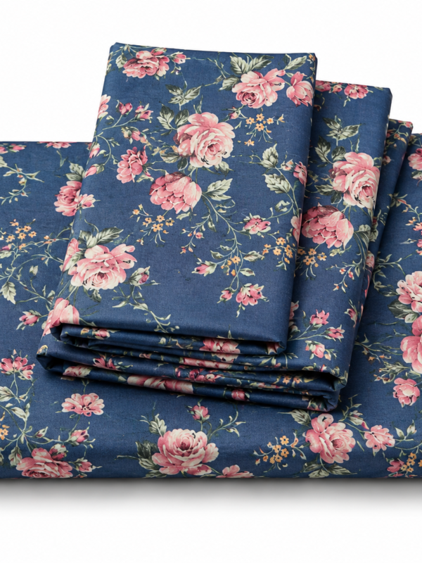 Blue Floral Bedcover Set