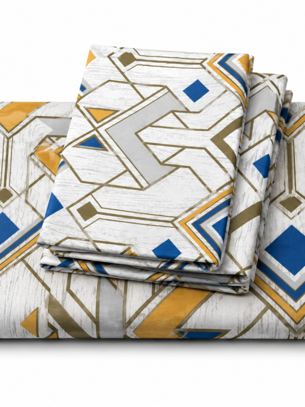 Mustard Blue Bedcover Set